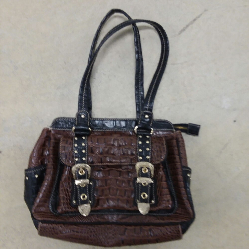 Faux Croc Lucidity satchel vegan leather nwot